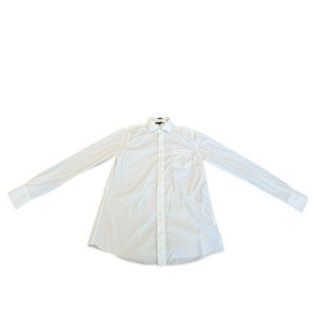 Tommy Hilfiger Mens White Slim‎ Fit Long Sleeve Button Down Shirt 16 34-35 Clean